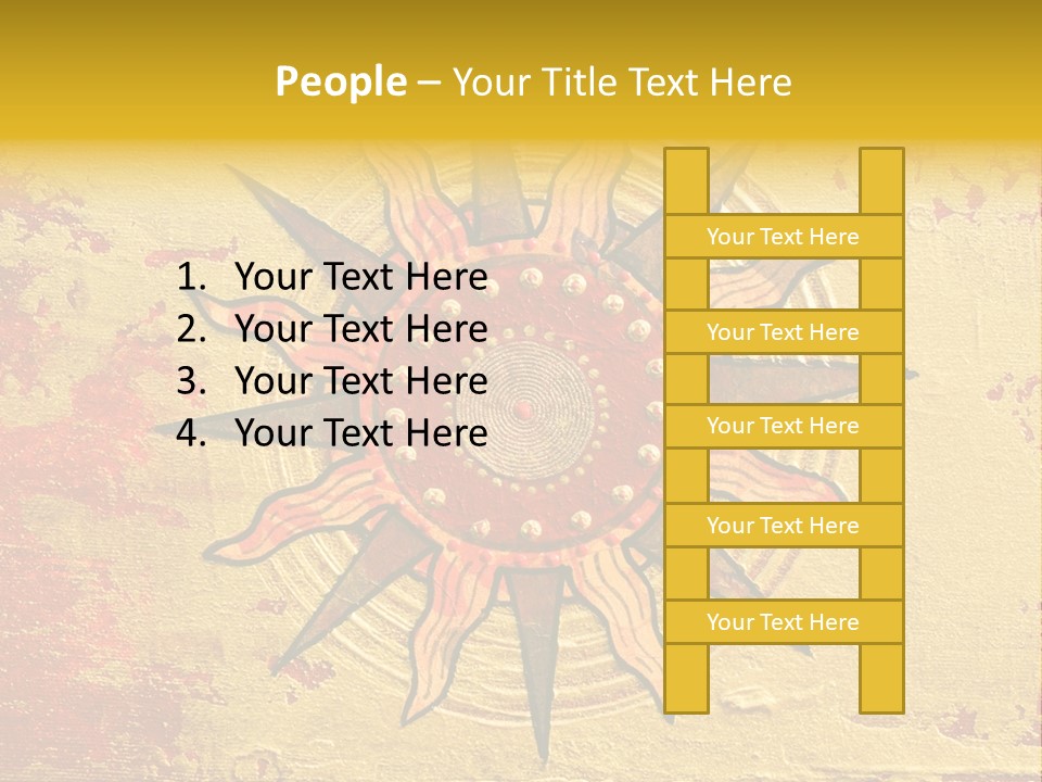 Sun Gold Colour PowerPoint Template