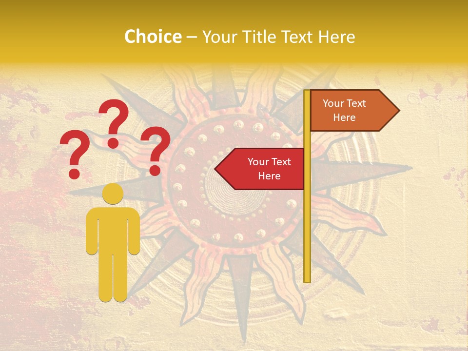 Sun Gold Colour PowerPoint Template