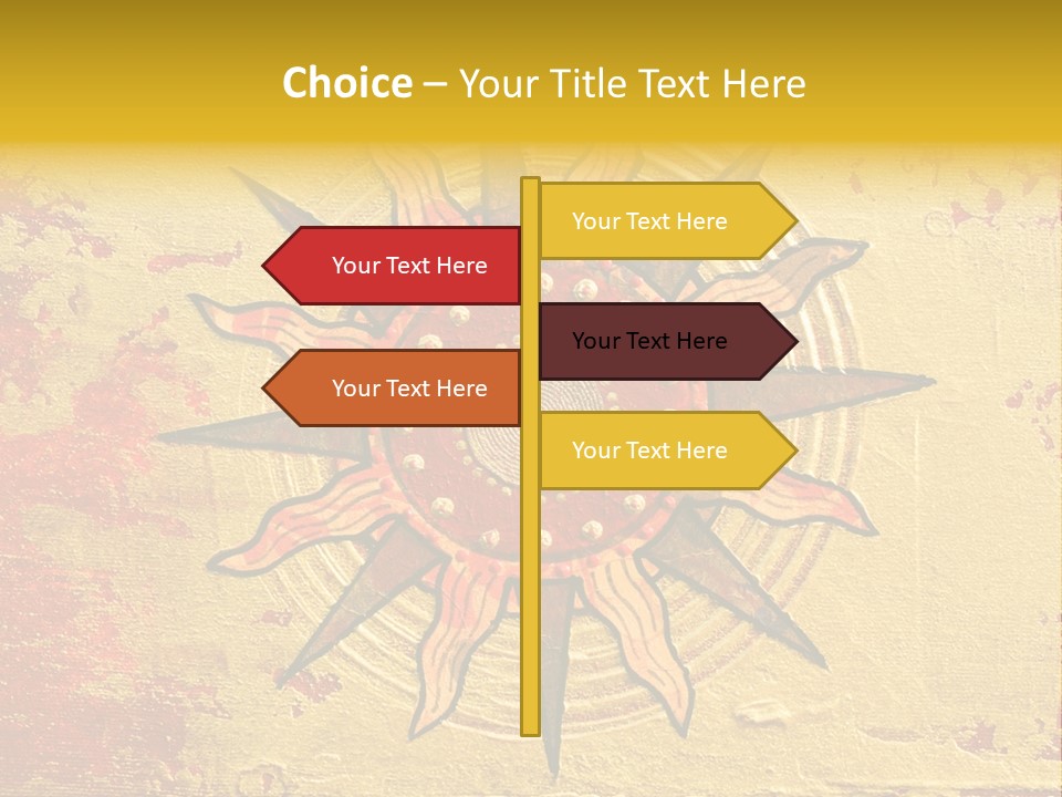Sun Gold Colour PowerPoint Template