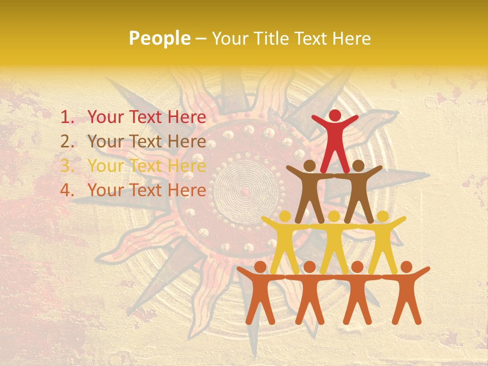 Sun Gold Colour PowerPoint Template