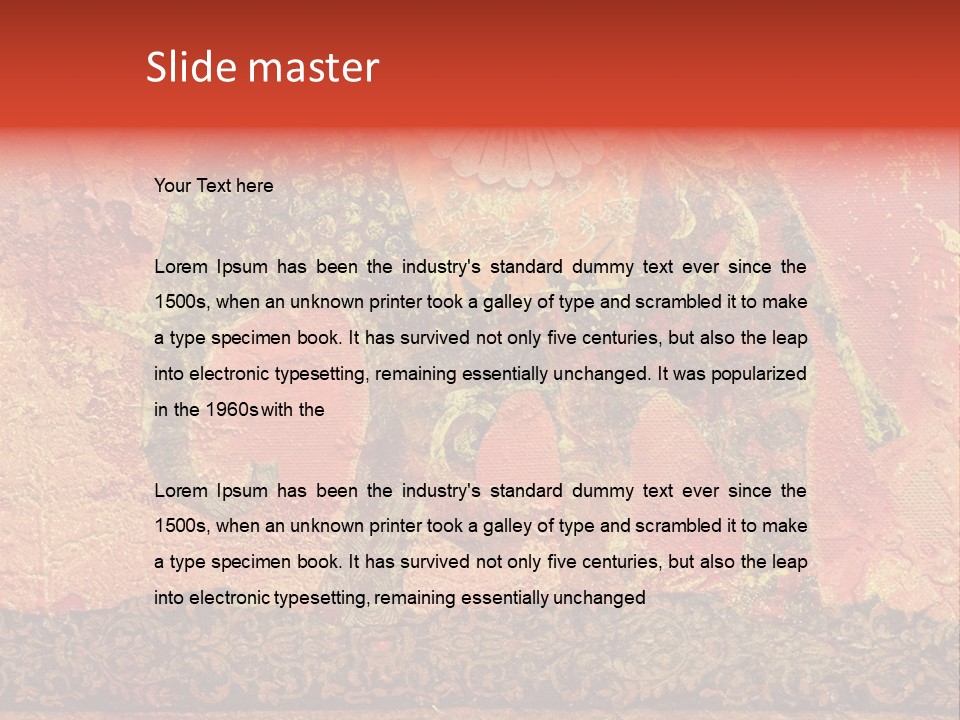 India Illustration Texture PowerPoint Template