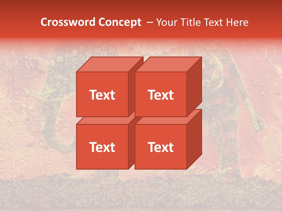 India Illustration Texture PowerPoint Template