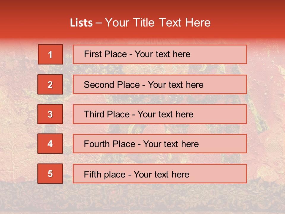 India Illustration Texture PowerPoint Template