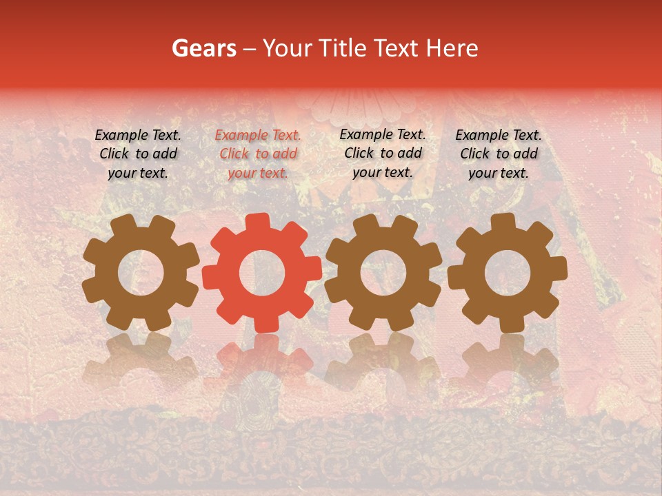 India Illustration Texture PowerPoint Template