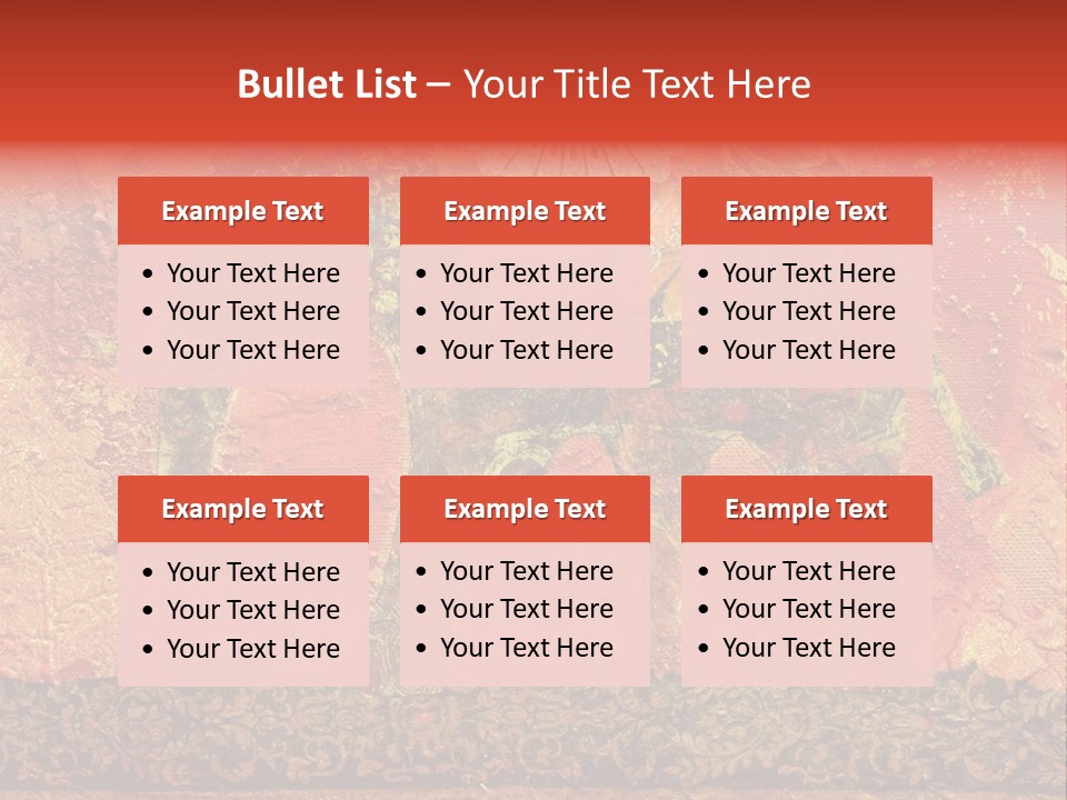 India Illustration Texture PowerPoint Template