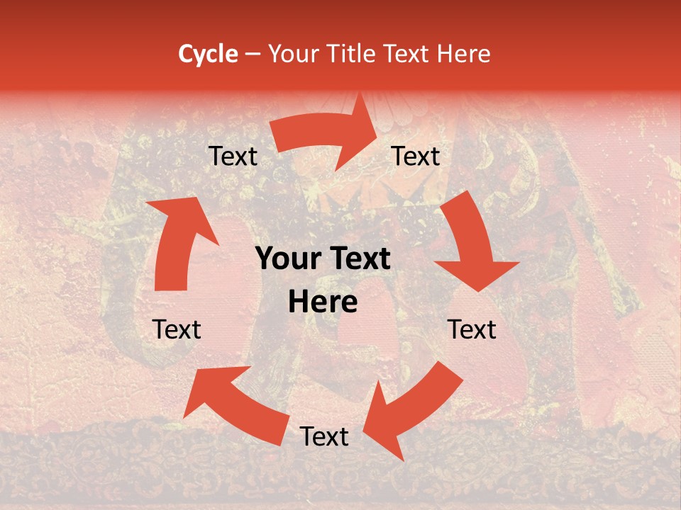 India Illustration Texture PowerPoint Template