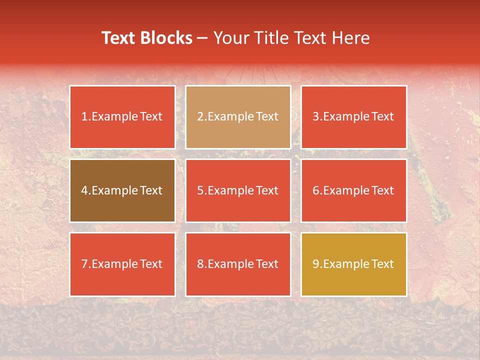 India Illustration Texture PowerPoint Template