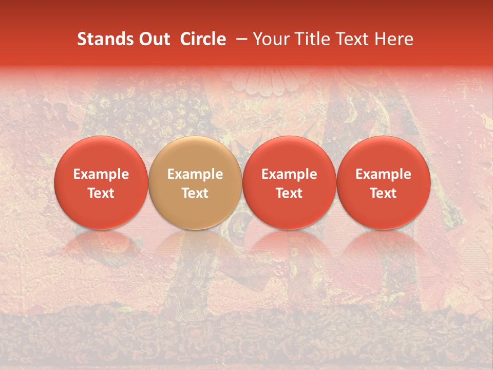 India Illustration Texture PowerPoint Template