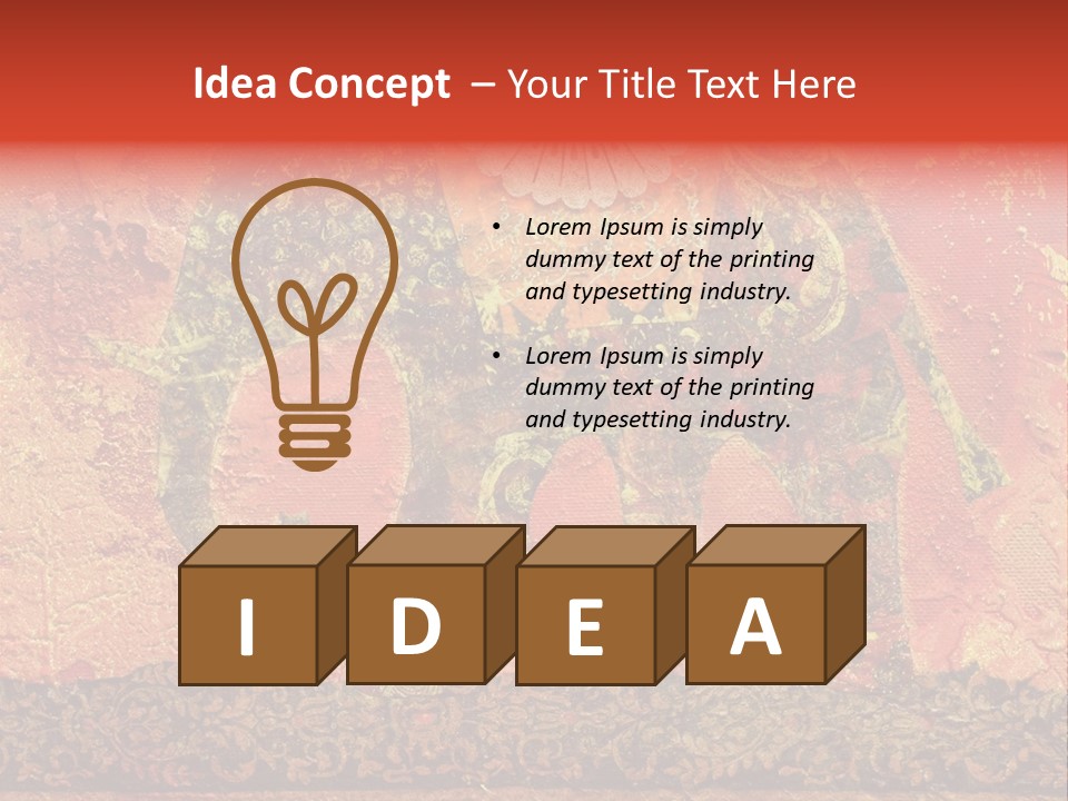 India Illustration Texture PowerPoint Template