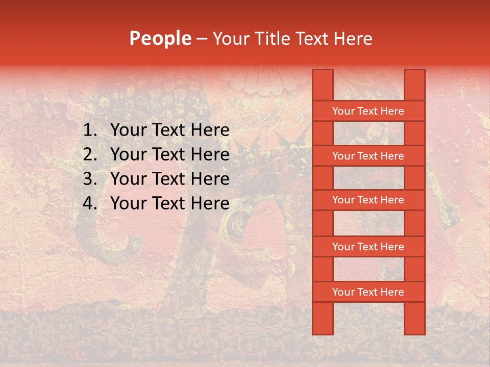 India Illustration Texture PowerPoint Template