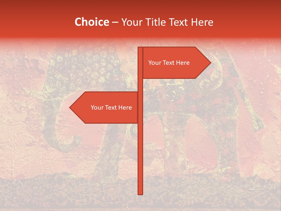 India Illustration Texture PowerPoint Template