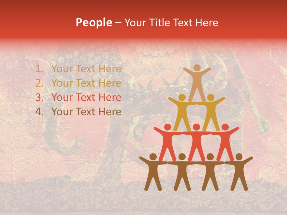 India Illustration Texture PowerPoint Template