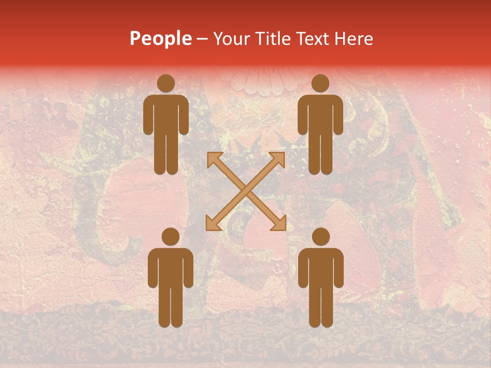 India Illustration Texture PowerPoint Template