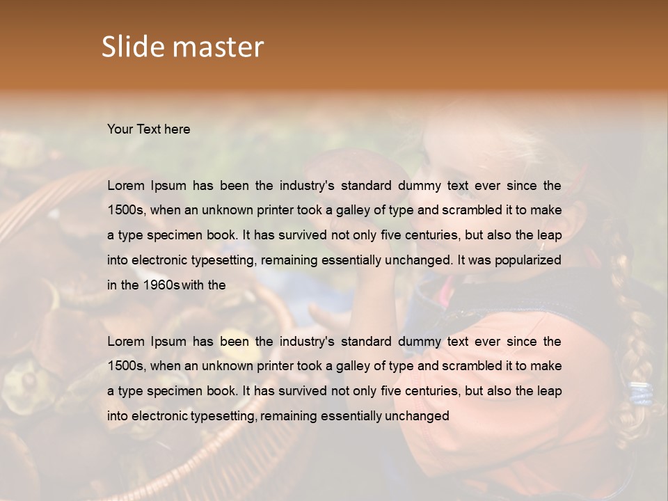 Girl Find Look PowerPoint Template