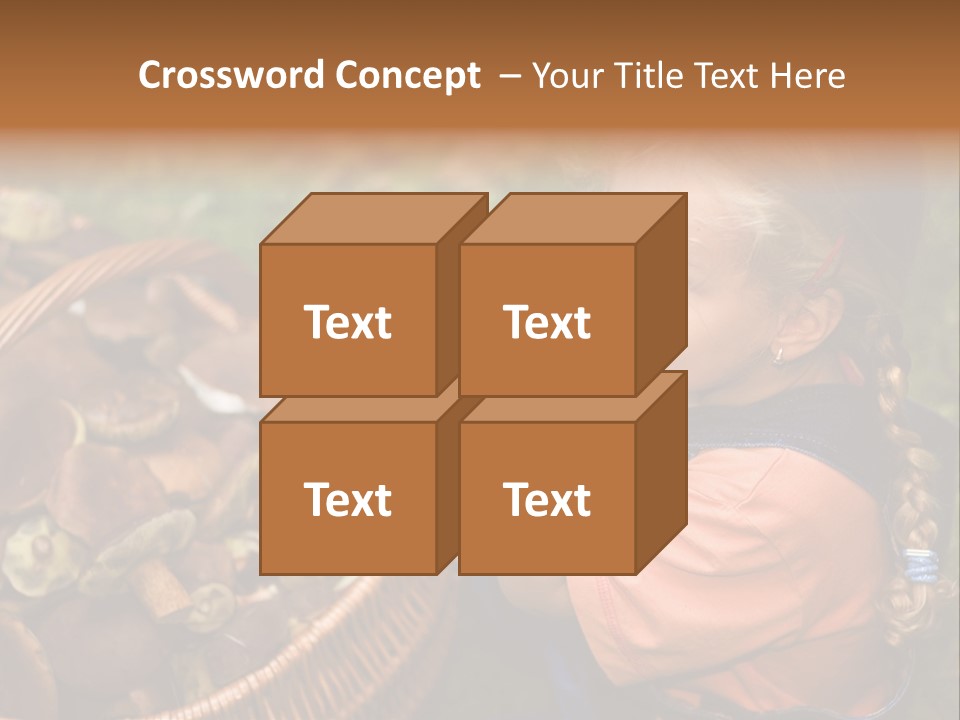 Girl Find Look PowerPoint Template