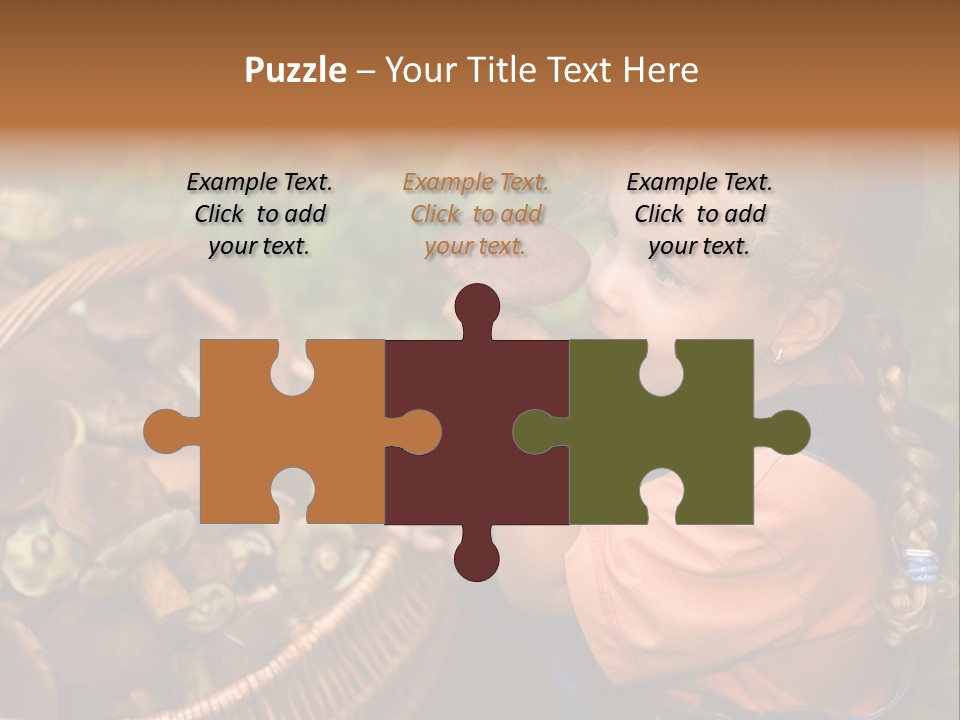 Girl Find Look PowerPoint Template