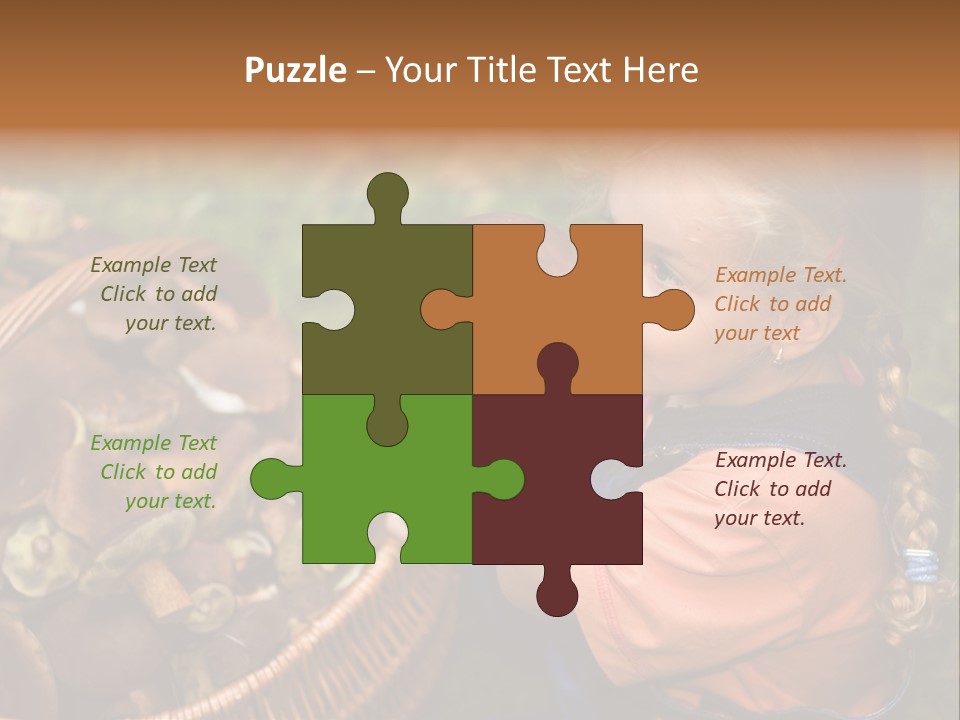 Girl Find Look PowerPoint Template