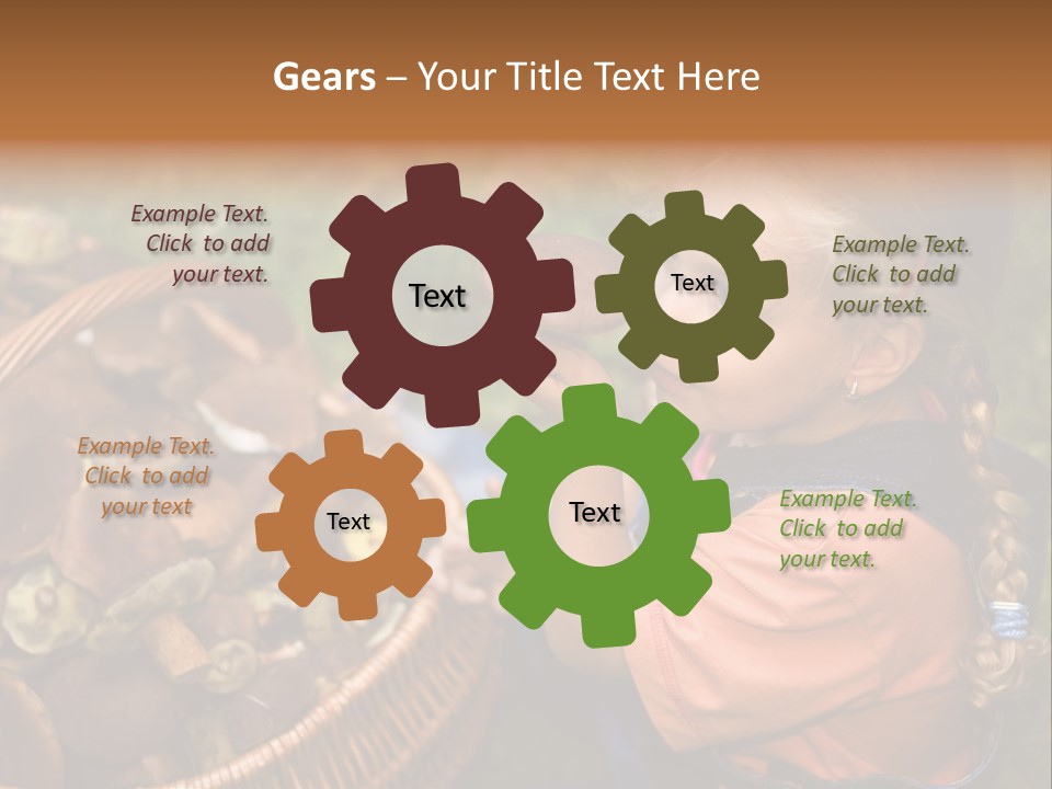 Girl Find Look PowerPoint Template