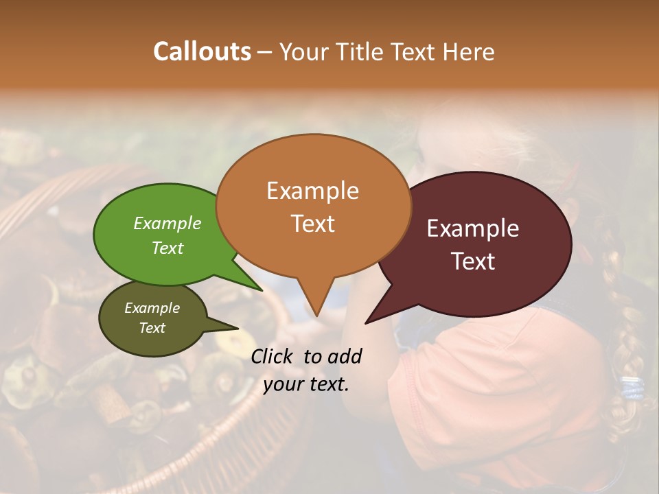 Girl Find Look PowerPoint Template