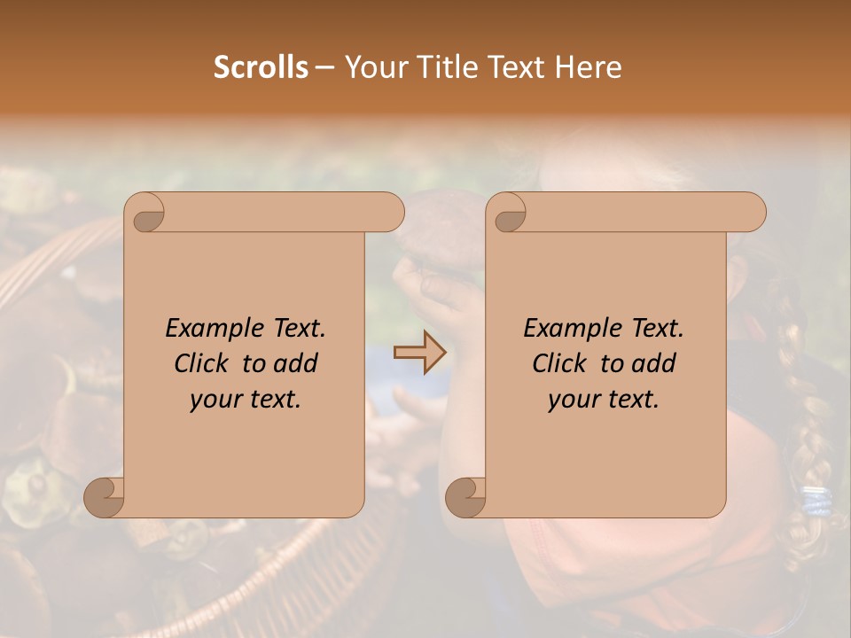 Girl Find Look PowerPoint Template
