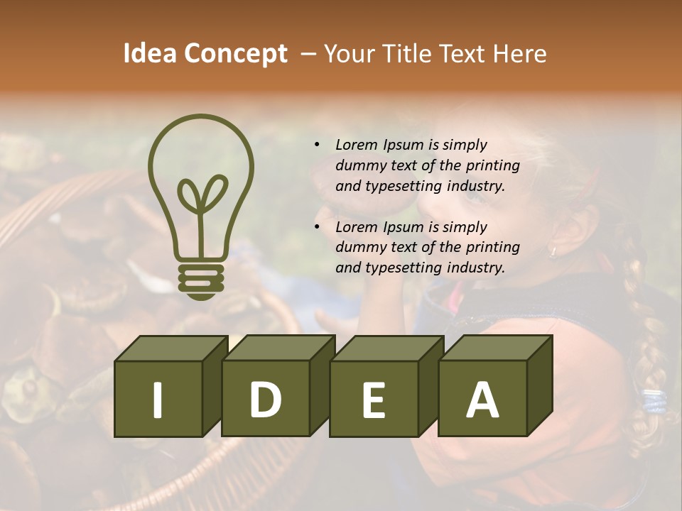 Girl Find Look PowerPoint Template