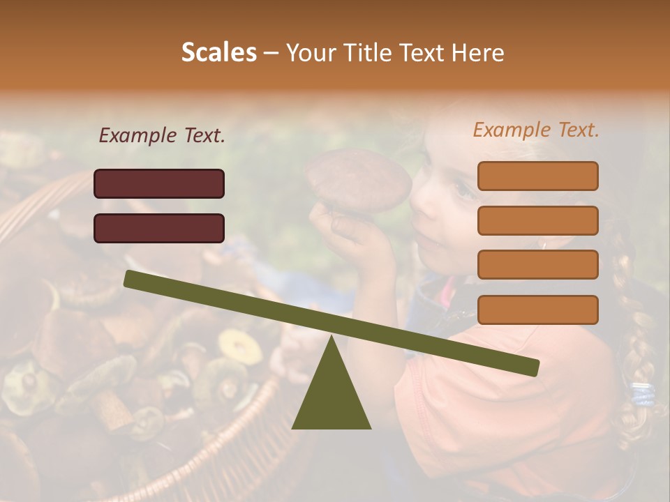 Girl Find Look PowerPoint Template