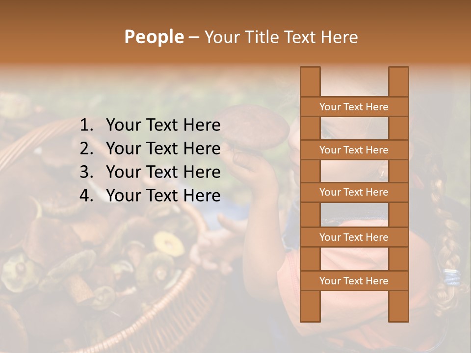 Girl Find Look PowerPoint Template