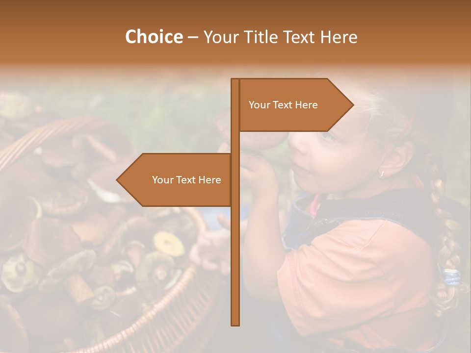 Girl Find Look PowerPoint Template