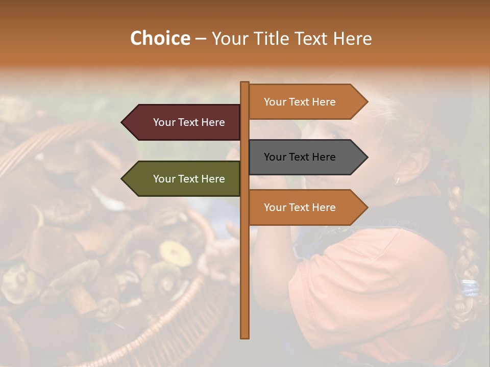 Girl Find Look PowerPoint Template