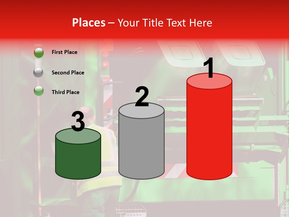 Housewife Man Truck PowerPoint Template