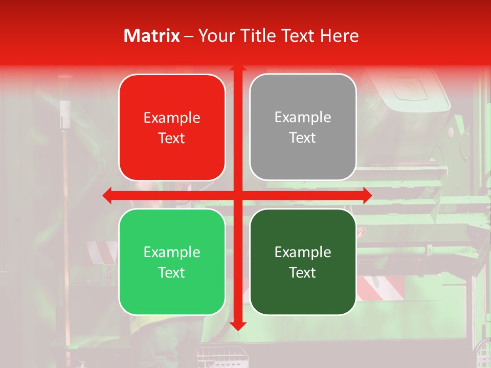 Housewife Man Truck PowerPoint Template