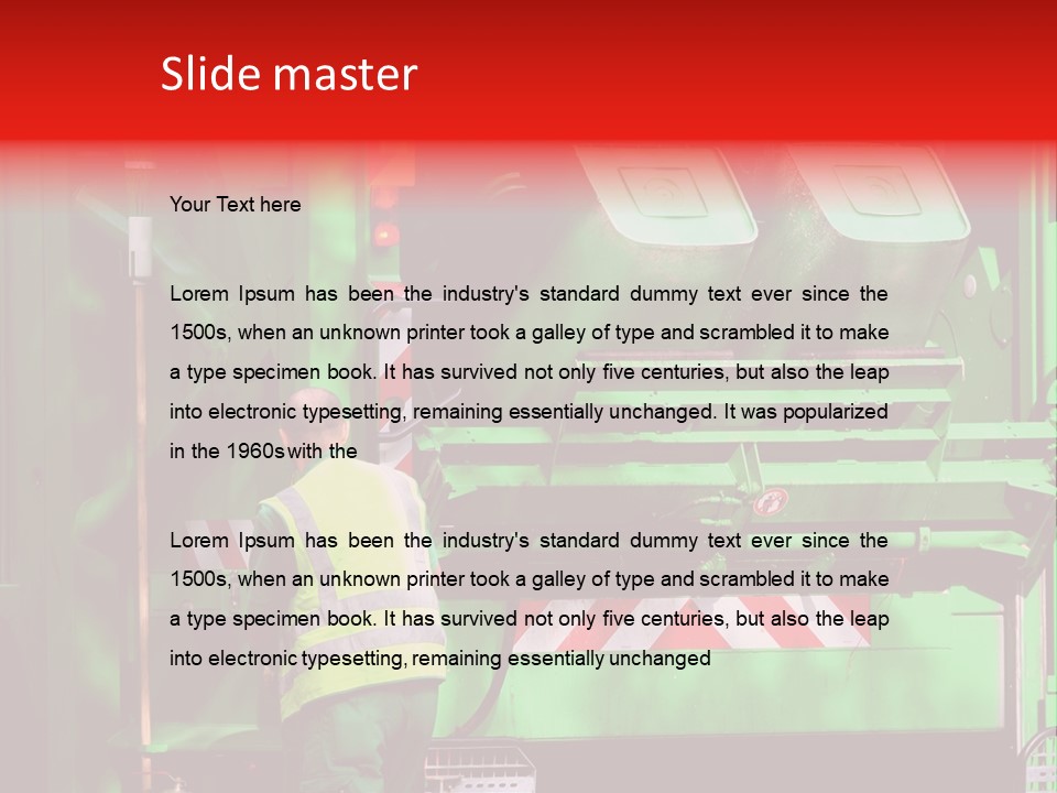 Housewife Man Truck PowerPoint Template