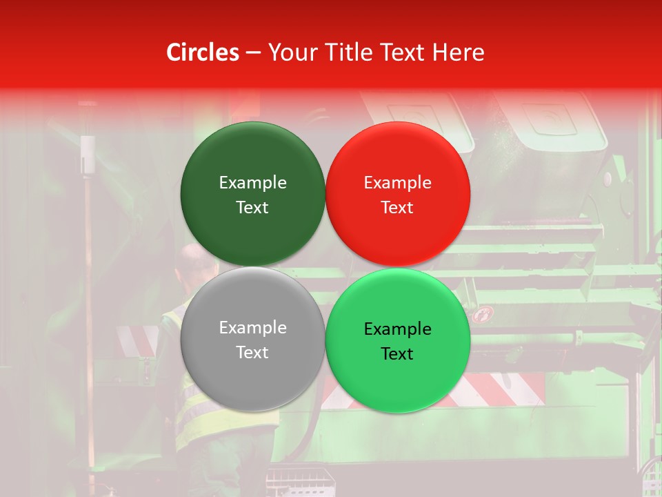 Housewife Man Truck PowerPoint Template