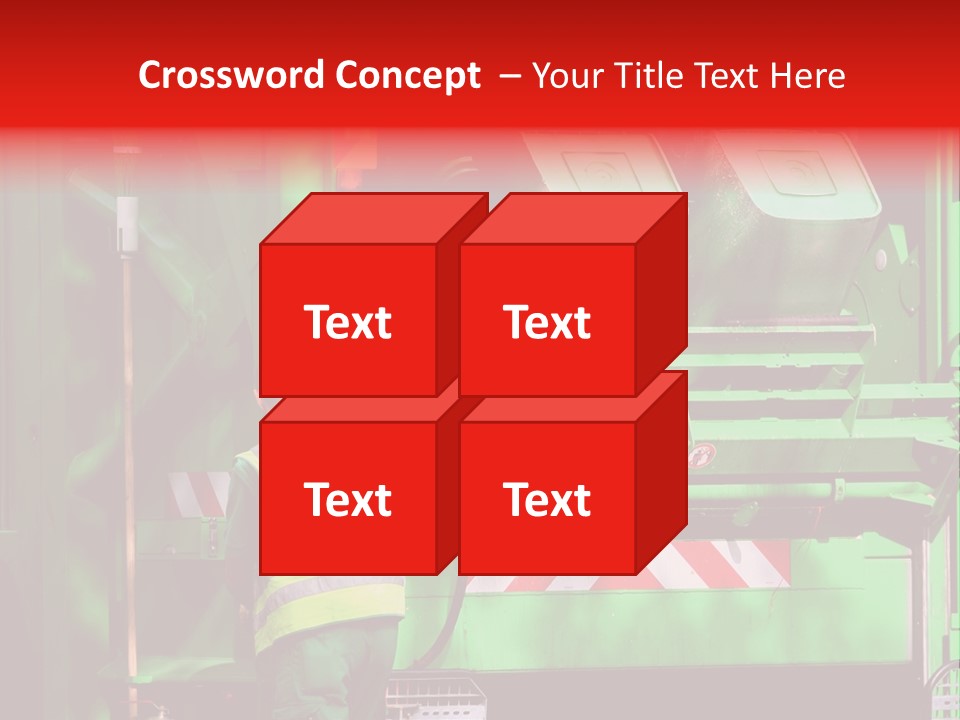 Housewife Man Truck PowerPoint Template