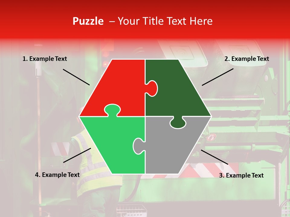 Housewife Man Truck PowerPoint Template