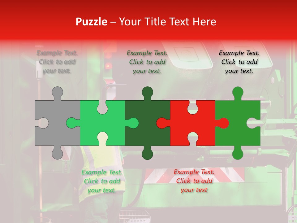 Housewife Man Truck PowerPoint Template