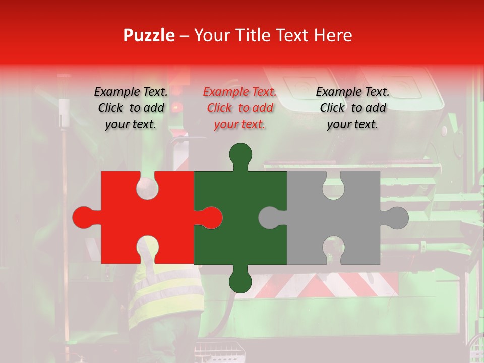 Housewife Man Truck PowerPoint Template