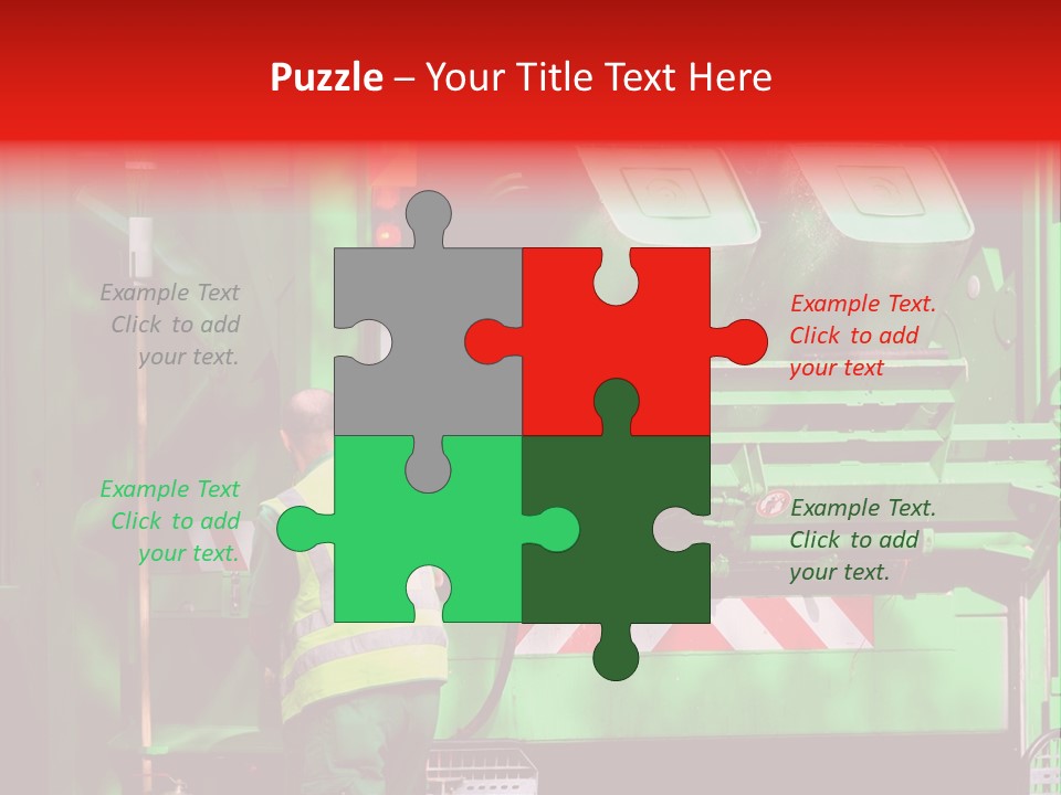 Housewife Man Truck PowerPoint Template