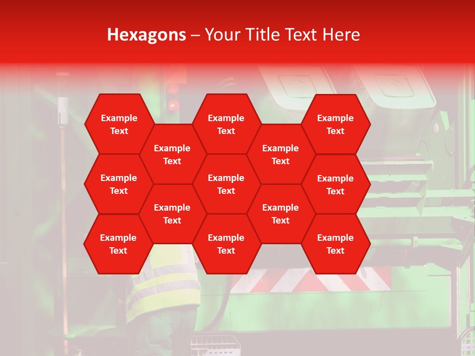 Housewife Man Truck PowerPoint Template