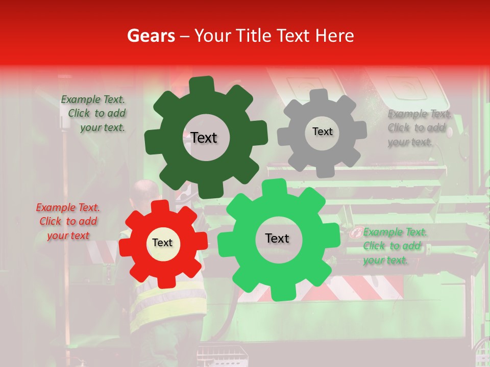 Housewife Man Truck PowerPoint Template