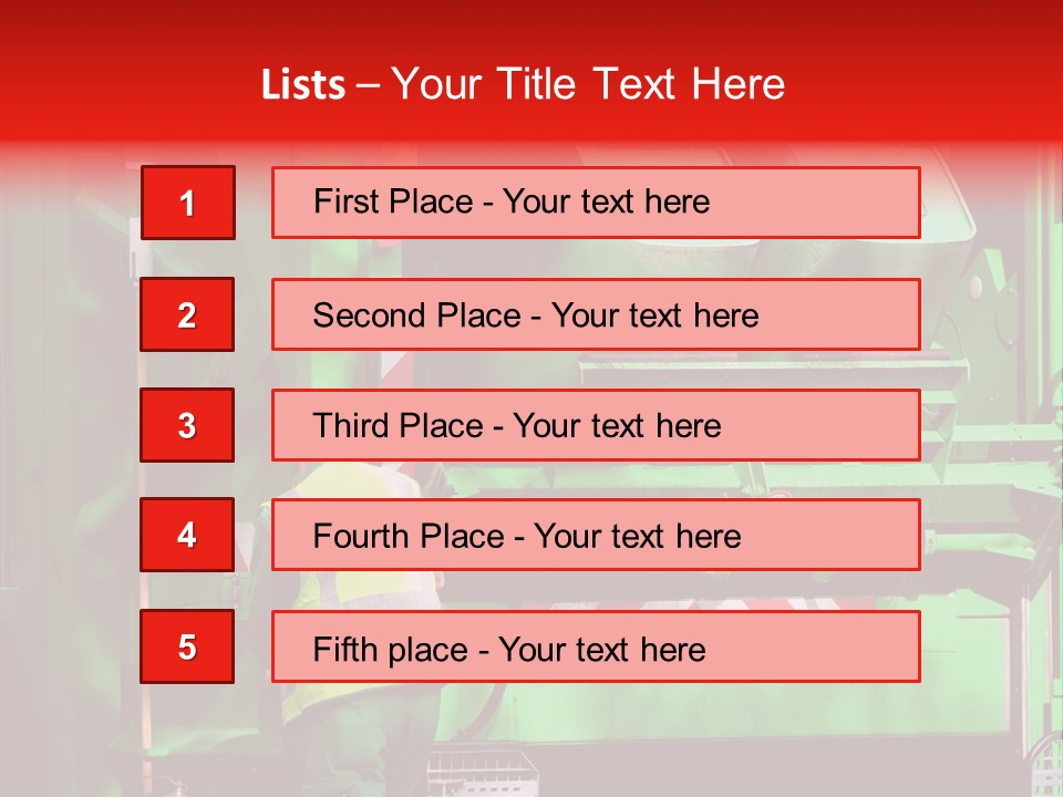 Housewife Man Truck PowerPoint Template