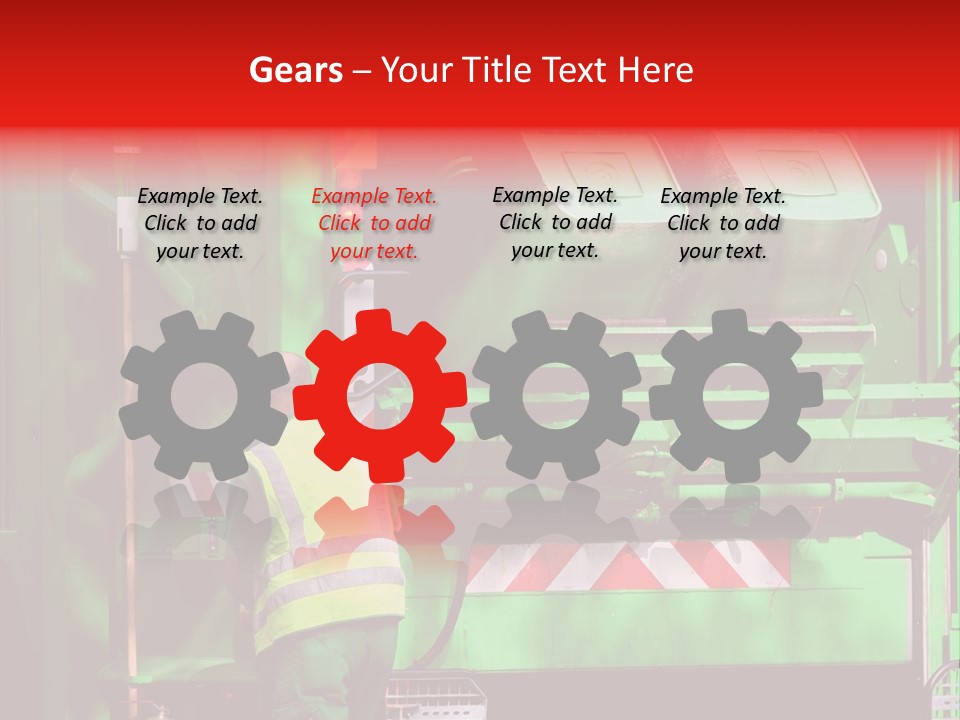 Housewife Man Truck PowerPoint Template