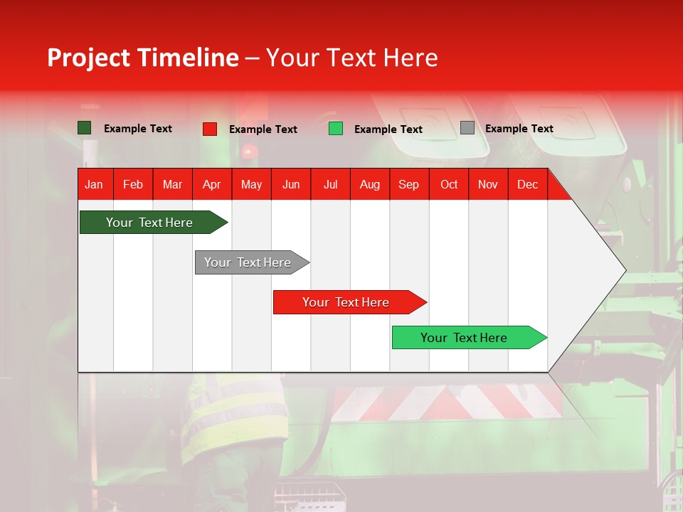Housewife Man Truck PowerPoint Template