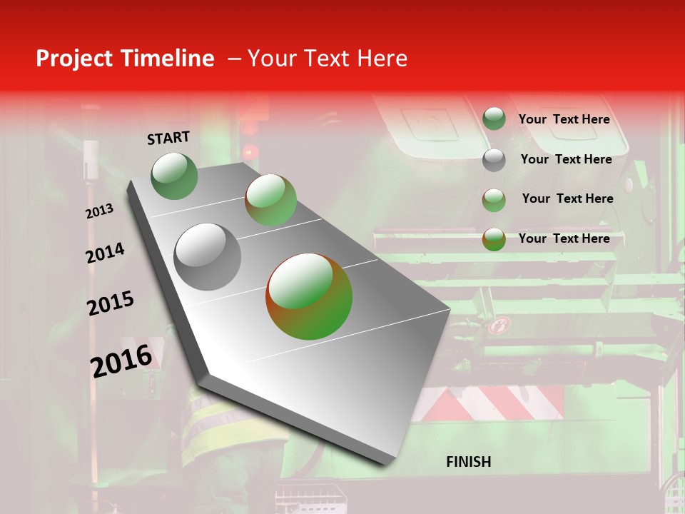 Housewife Man Truck PowerPoint Template