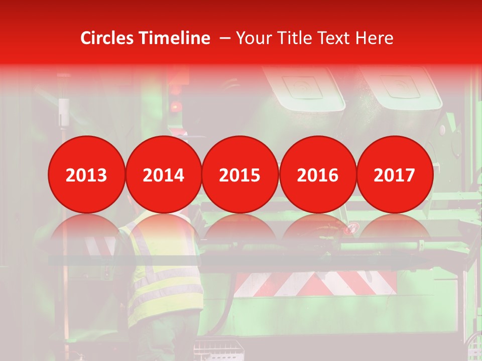 Housewife Man Truck PowerPoint Template