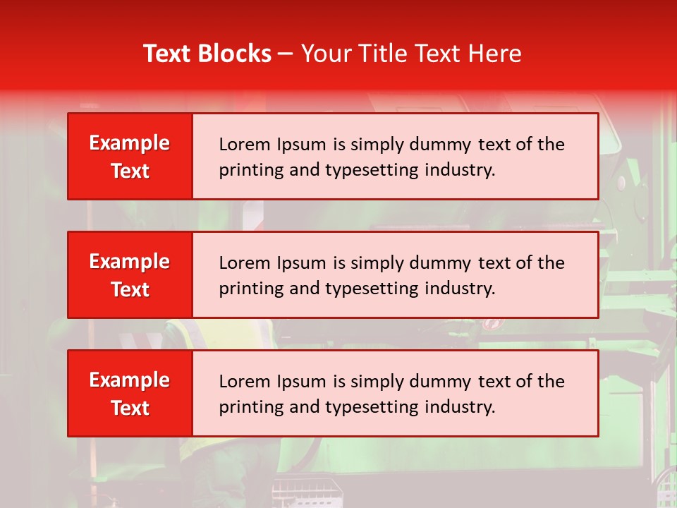 Housewife Man Truck PowerPoint Template