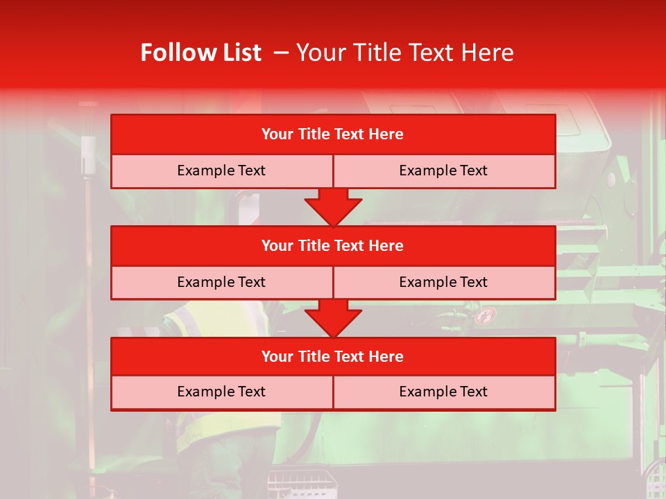 Housewife Man Truck PowerPoint Template