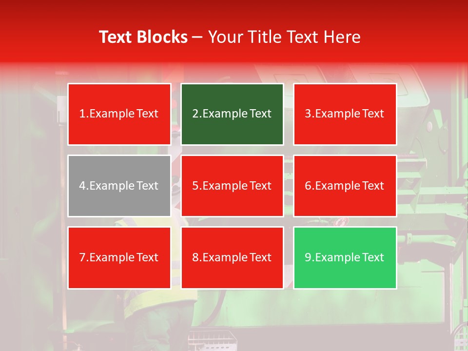 Housewife Man Truck PowerPoint Template