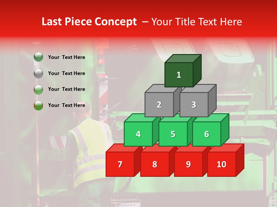 Housewife Man Truck PowerPoint Template