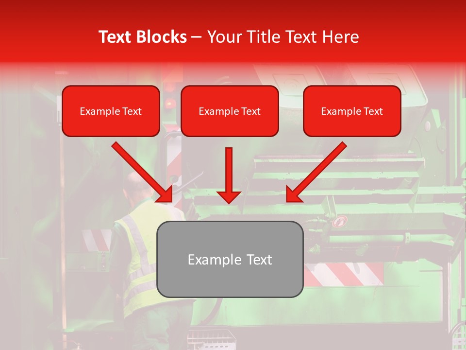 Housewife Man Truck PowerPoint Template